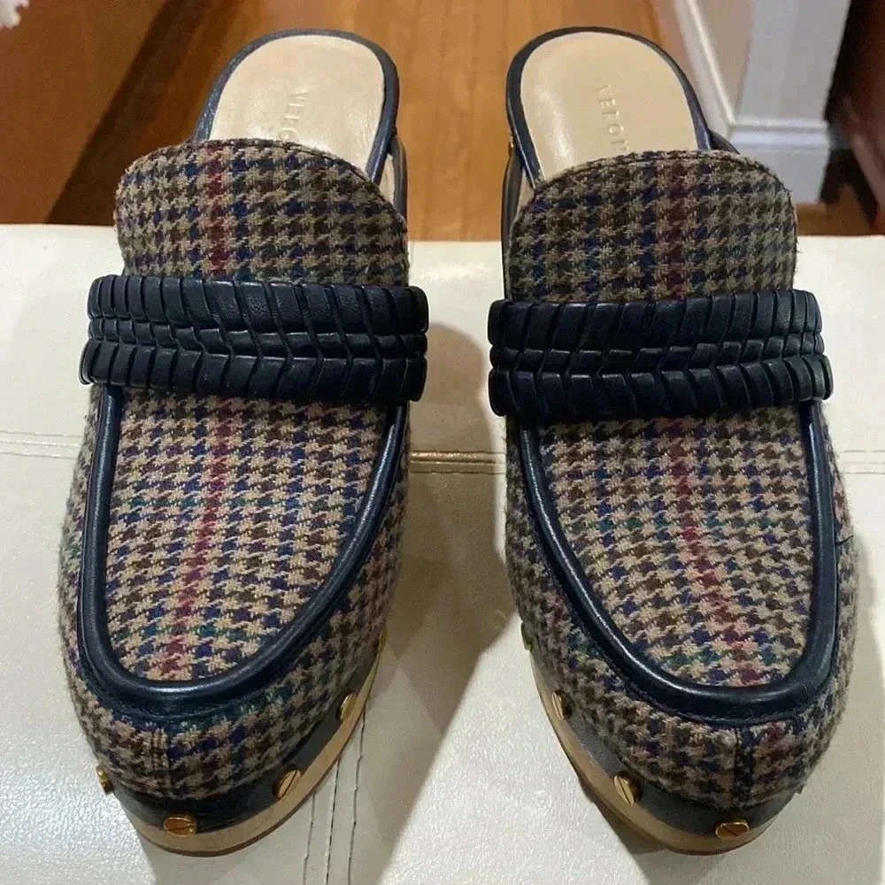 VERONICA Beard Delia Clog in Espresso Multi Size 8M - Picture 3 of 9